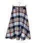 BLUE LABEL CRESTBRIDGE (ブルーレーベルクレストブリッジ) クレストブリッジチェッククロッシングツイルフレアスカート ベージュ サイズ:SIZE M (38)：8000円