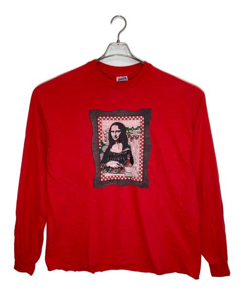 Hanes（ヘインズ）Hanes (ヘインズ) 90sプリントカットソー レッド サイズ:XLの古着・服飾アイテム
