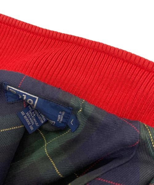 POLO RALPH LAUREN（ポロ・ラルフローレン）POLO RALPH LAUREN (ポロ・ラルフローレン) ウールハリントンジャケット レッド サイズ:Lの古着・服飾アイテム