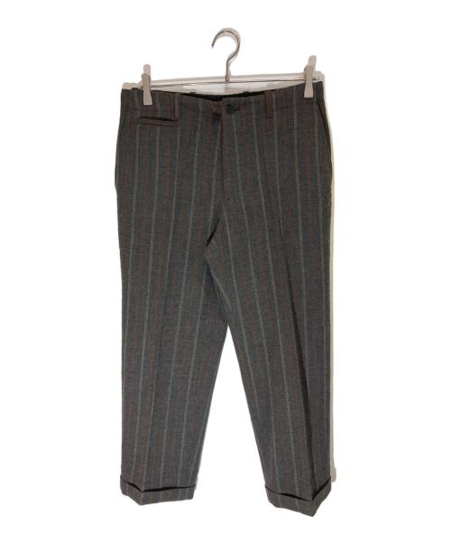 DRIES VAN NOTEN（ドリスヴァンノッテン）DRIES VAN NOTEN (ドリスヴァンノッテン) 90sストライプウールスラックス グレー サイズ:SIZE 48の古着・服飾アイテム