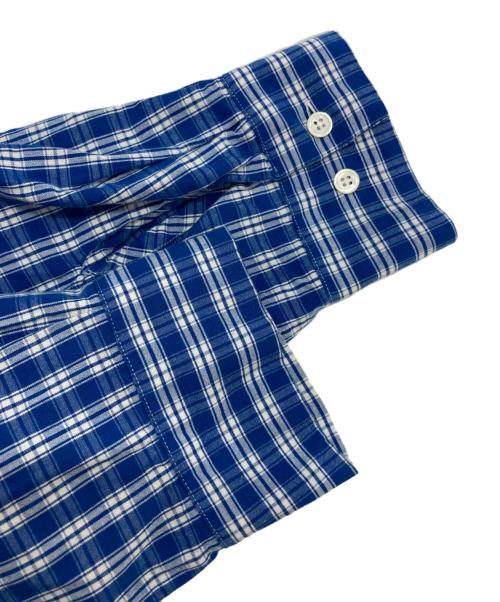 BEAMS PLUS（ビームスプラス）BEAMS PLUS (ビームスプラス) マドラス ープンカラーシャツ ブルー サイズ:Lの古着・服飾アイテム