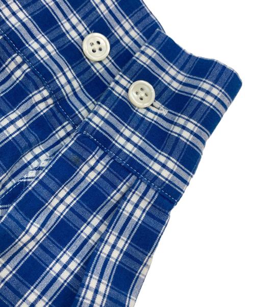 BEAMS PLUS（ビームスプラス）BEAMS PLUS (ビームスプラス) マドラス ープンカラーシャツ ブルー サイズ:Lの古着・服飾アイテム