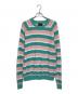 BEAMS PLUS（ビームスプラス）の古着「Crew Light Multi Stripe」｜ピンク×グリーン