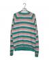 BEAMS PLUS (ビームスプラス) Crew Light Multi Stripe ピンク×グリーン サイズ:XL：4000円