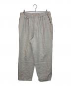 BEAMS PLUSビームスプラス）の古着「2 Pleats Relax Trousers COTTON Linen」｜ベージュ