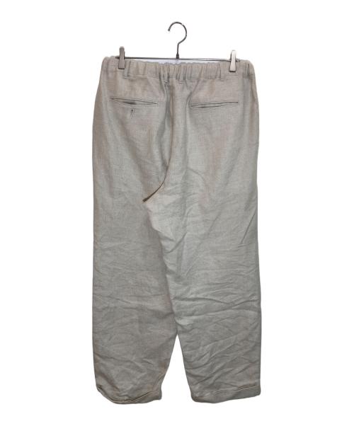 BEAMS PLUS（ビームスプラス）BEAMS PLUS (ビームスプラス) 2 Pleats Relax Trousers COTTON Linen ベージュ サイズ:Lの古着・服飾アイテム