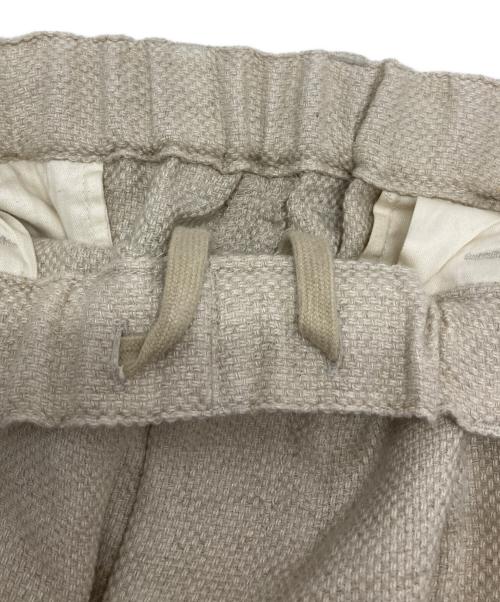 BEAMS PLUS（ビームスプラス）BEAMS PLUS (ビームスプラス) 2 Pleats Relax Trousers COTTON Linen ベージュ サイズ:Lの古着・服飾アイテム