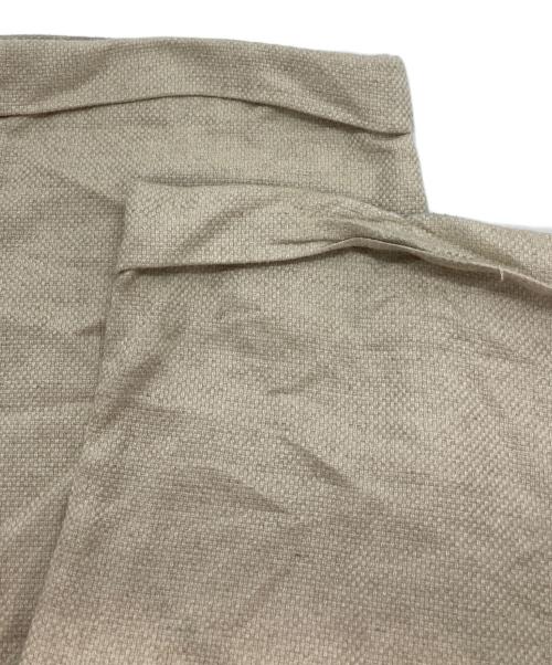 BEAMS PLUS（ビームスプラス）BEAMS PLUS (ビームスプラス) 2 Pleats Relax Trousers COTTON Linen ベージュ サイズ:Lの古着・服飾アイテム