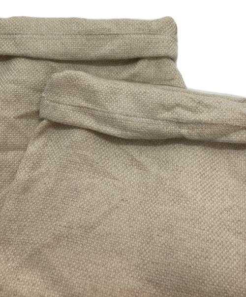 BEAMS PLUS（ビームスプラス）BEAMS PLUS (ビームスプラス) 2 Pleats Relax Trousers COTTON Linen ベージュ サイズ:Lの古着・服飾アイテム