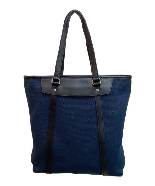 COACH（コーチ）COACH (コーチ) キャンバスレザートートバッグ ネイビー サイズ:-の古着・服飾アイテム