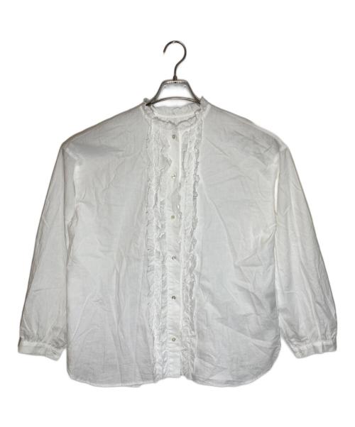 journal standard luxe（ジャーナルスタンダード ラックス）JOURNAL STANDARD LUXE (ジャーナルスタンダード ラックス) CLワッシャーフリルブラウス ホワイト サイズ:SIZE Freeの古着・服飾アイテム