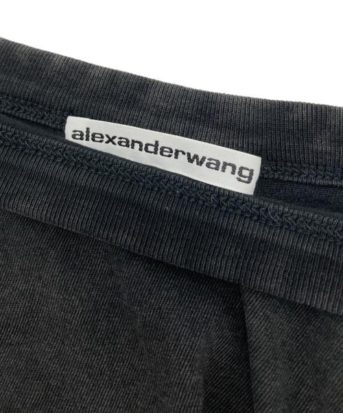 ALEXANDER WANG（アレキサンダー・ワン）ALEXANDER WANG (アレキサンダー・ワン) ロゴプリントクロップドTシャツ グレー サイズ:XSの古着・服飾アイテム