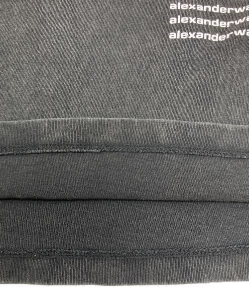 ALEXANDER WANG（アレキサンダー・ワン）ALEXANDER WANG (アレキサンダー・ワン) ロゴプリントクロップドTシャツ グレー サイズ:XSの古着・服飾アイテム