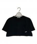 ALEXANDER WANGアレキサンダー・ワン）の古着「ハイツイストクロップドTシャツ」｜ブラック