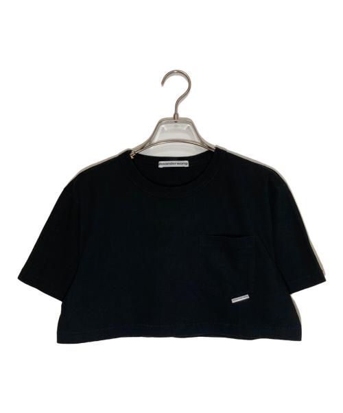 ALEXANDER WANG（アレキサンダー・ワン）ALEXANDER WANG (アレキサンダー・ワン) ハイツイストクロップドTシャツ ブラック サイズ:XSの古着・服飾アイテム