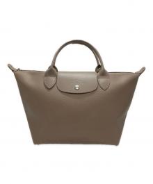 LONGCHAMP（ロンシャン）の古着「ルプリアージュ シティ トップハンドルバッグ」｜ベージュ