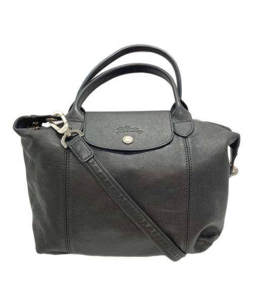 LONGCHAMP（ロンシャン）LONGCHAMP (ロンシャン) ル・プリアージュ キュイール 2WAYレザートートバッグ ブラック サイズ:-の古着・服飾アイテム