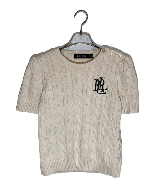 LAUREN RALPH LAUREN（ローレン ラルフ ローレン）LAUREN RALPH LAUREN (ローレン ラルフ ローレン) 半袖ニット ホワイト サイズ:Sの古着・服飾アイテム