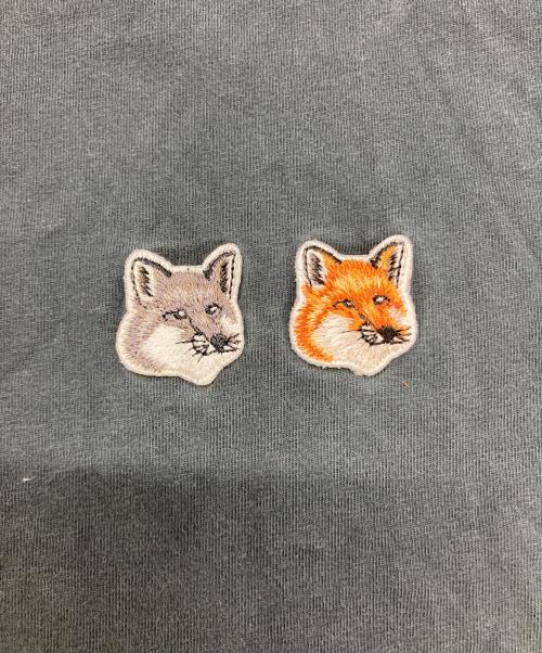 maison kitsune（メゾンキツネ）maison kitsune (メゾンキツネ) ダブルフォックスヘッドパッチＴシャツ ブラック サイズ:SIZE Sの古着・服飾アイテム