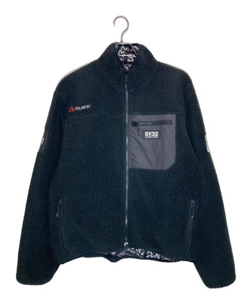 sy32 by sweet years（エスワイサーティトゥバイスィートイヤーズ）SY32 by SWEET YEARS (エスワイサーティトゥバイスィートイヤーズ) POLARTEC REVERSIBLE BR ブラック サイズ:XLの古着・服飾アイテム