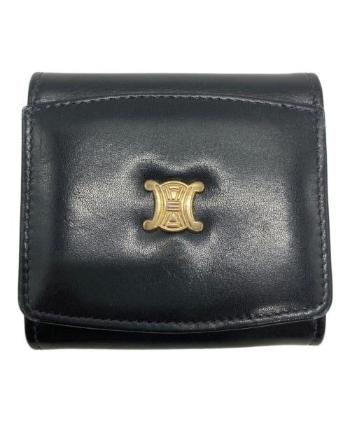 CELINE（セリーヌ）CELINE (セリーヌ) マカダムがま口コインケース ブラック サイズ:-の古着・服飾アイテム