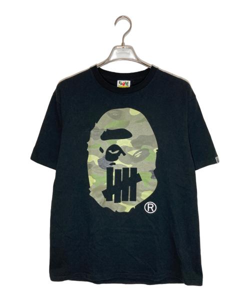 A BATHING APE（アベイシングエイプ）A BATHING APE (アベイシングエイプ) UNDEFEATED (アンディフィーテッド) プリントTシャツ ブラック サイズ:XLの古着・服飾アイテム