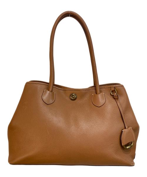 LAUREN RALPH LAUREN（ローレン ラルフ ローレン）LAUREN RALPH LAUREN (ローレン ラルフ ローレン) レザートートバッグ ブラウン サイズ:-の古着・服飾アイテム