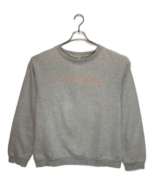 stussy（ステューシー）stussy (ステューシー) クルーネックスウェット グレー サイズ:Ⅿの古着・服飾アイテム