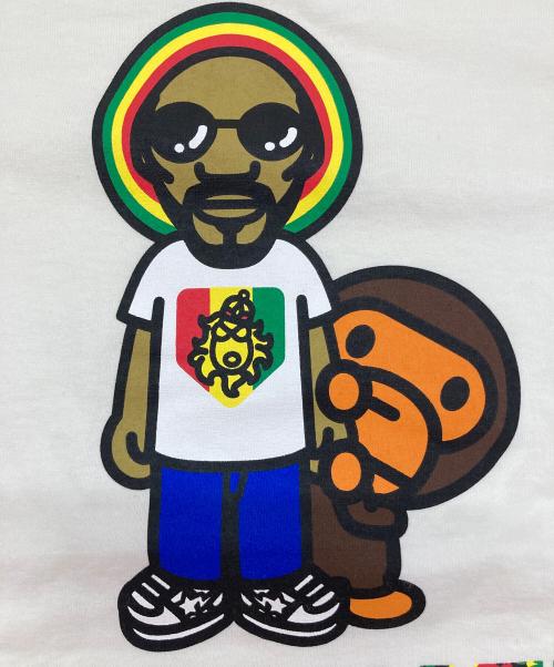 A BATHING APE（アベイシングエイプ）A BATHING APE (アベイシングエイプ) SNOOP DOGG (スヌープドッグ) プリントTシャツ ホワイト サイズ:SIZE Lの古着・服飾アイテム