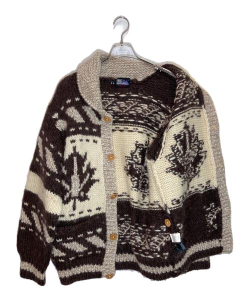 FIRST DOWN（ファーストダウン）FIRST DOWN (ファーストダウン) カウチンニットカーディガン ベージュ サイズ:SIZE Mの古着・服飾アイテム
