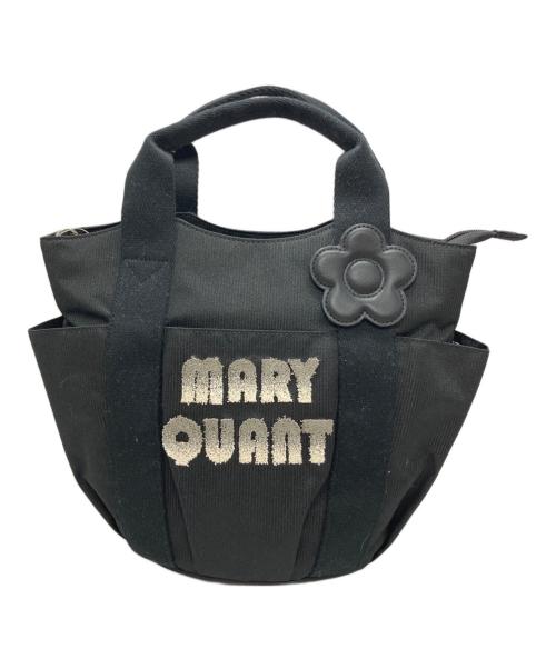MARY QUANT（マリークヮント）MARY QUANT (マリークヮント) グラデーションロゴ2WAYトートバッグ ブラック サイズ:-の古着・服飾アイテム