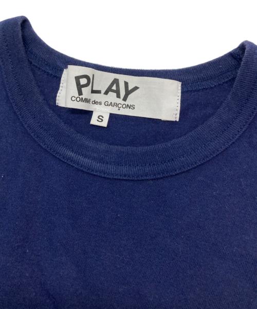 PLAY COMME des GARCONS（プレイコムデギャルソン）PLAY COMME des GARCONS (プレイコムデギャルソン) ダブルハートワッペンTシャツ ネイビー サイズ:Sの古着・服飾アイテム