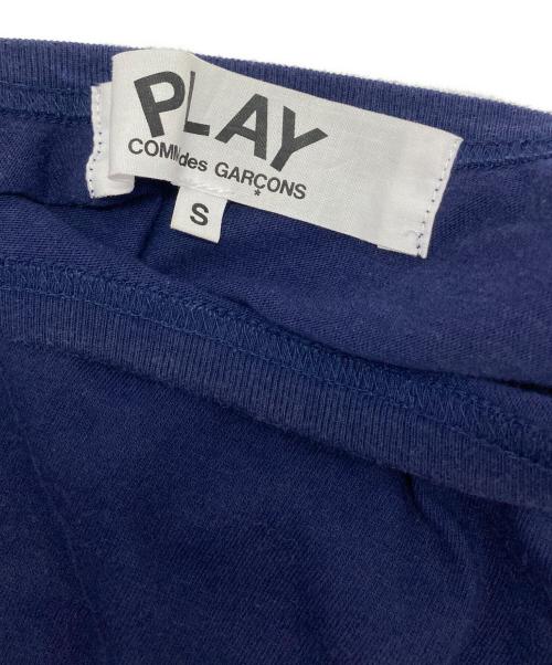 PLAY COMME des GARCONS（プレイコムデギャルソン）PLAY COMME des GARCONS (プレイコムデギャルソン) ダブルハートワッペンTシャツ ネイビー サイズ:Sの古着・服飾アイテム