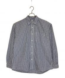 CAHLUMN（カウラム）の古着「Magazine Pocket Broad Shirt」｜ホワイト×ネイビー