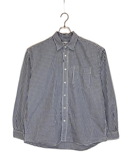 CAHLUMN（カウラム）CAHLUMN (カウラム) Magazine Pocket Broad Shirt ホワイト×ネイビー サイズ:Ⅿの古着・服飾アイテム