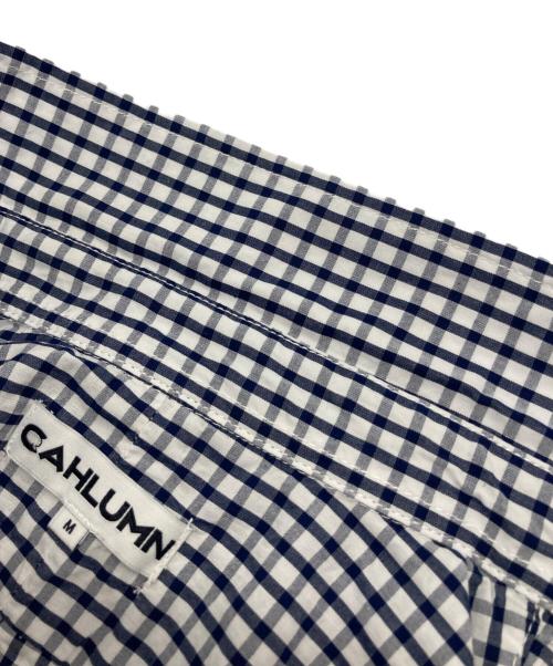 CAHLUMN（カウラム）CAHLUMN (カウラム) Magazine Pocket Broad Shirt ホワイト×ネイビー サイズ:Ⅿの古着・服飾アイテム