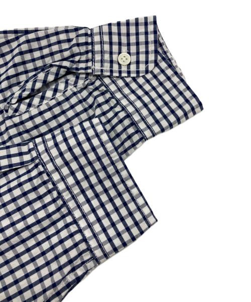 CAHLUMN（カウラム）CAHLUMN (カウラム) Magazine Pocket Broad Shirt ホワイト×ネイビー サイズ:Ⅿの古着・服飾アイテム