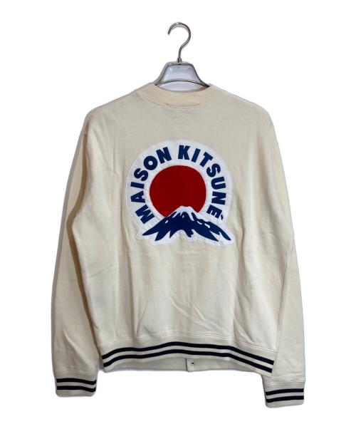 maison kitsune（メゾンキツネ）MAISON KITSUNE (メゾンキツネ) Mont Fuji Teddy Jacket アイボリー サイズ:Ⅿの古着・服飾アイテム