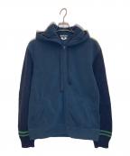 COMME des GARCONS HOMME DEUXコムデギャルソン オム ドゥ）の古着「切替フリースジップパーカー」｜ネイビー