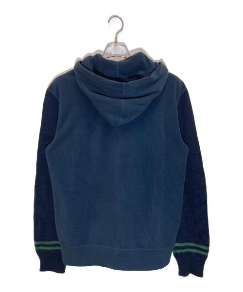 COMME des GARCONS HOMME DEUX（コムデギャルソン オム ドゥ）COMME des GARCONS HOMME DEUX (コムデギャルソン オム ドゥ) 切替フリースジップパーカー ネイビー サイズ:Ⅿの古着・服飾アイテム