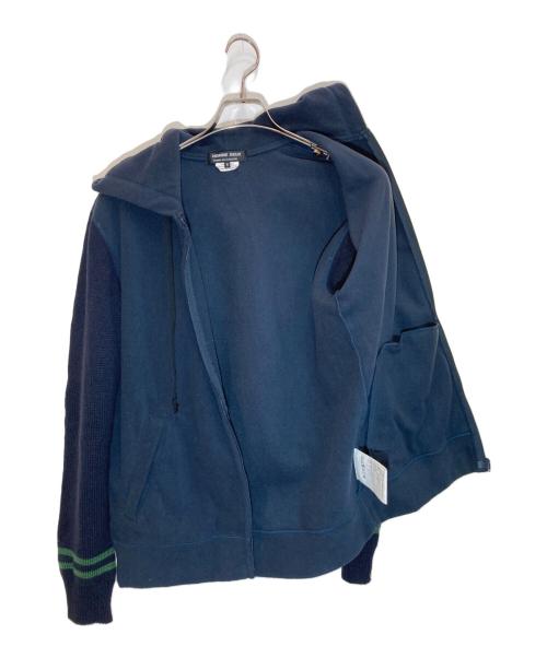 COMME des GARCONS HOMME DEUX（コムデギャルソン オム ドゥ）COMME des GARCONS HOMME DEUX (コムデギャルソン オム ドゥ) 切替フリースジップパーカー ネイビー サイズ:Ⅿの古着・服飾アイテム