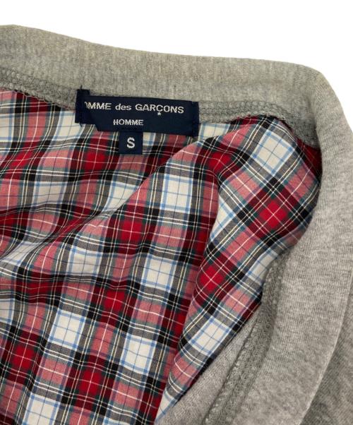 COMME des GARCONS HOMME（コムデギャルソン オム）COMME des GARCONS HOMME (コムデギャルソン オム) ブラックウォッチ切替カーディガン グレー×レッド サイズ:Sの古着・服飾アイテム
