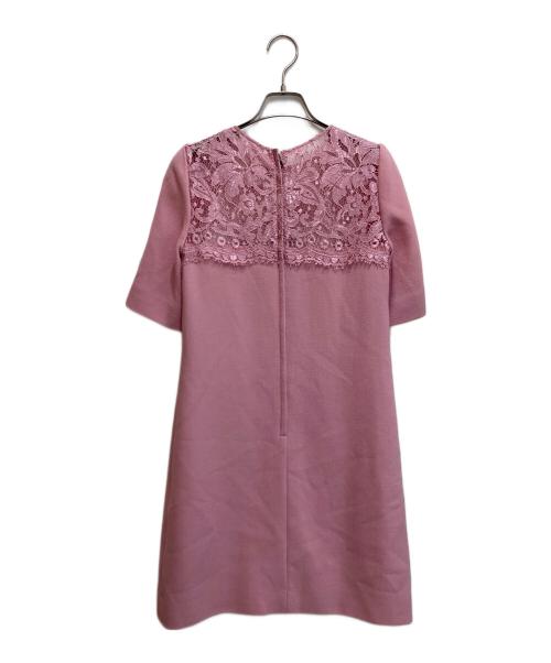 DOLCE & GABBANA（ドルチェ＆ガッバーナ）DOLCE & GABBANA (ドルチェ＆ガッバーナ) デコルテレース半袖ワンピース ピンク サイズ:SIZE M (38)の古着・服飾アイテム