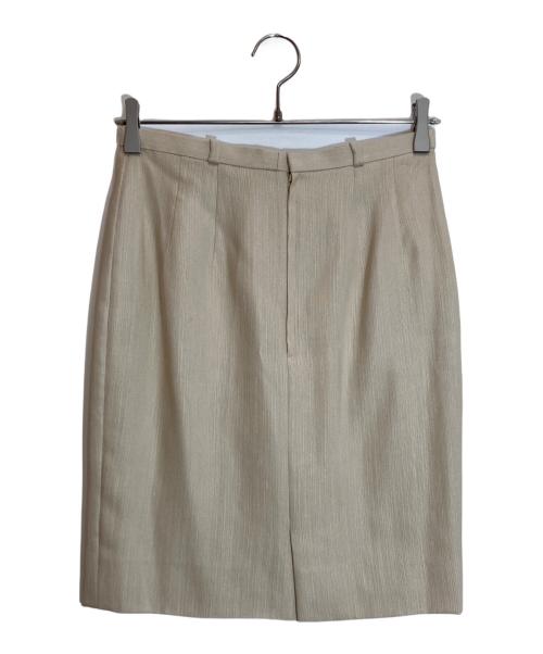 Christian Dior（クリスチャン ディオール）Christian Dior (クリスチャン ディオール) 金ボタンシルクジャケットセットアップ ベージュ サイズ:SIZE 9の古着・服飾アイテム