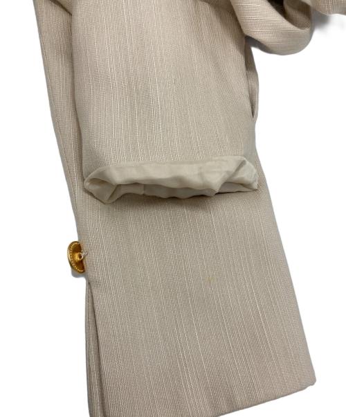 Christian Dior（クリスチャン ディオール）Christian Dior (クリスチャン ディオール) 金ボタンシルクジャケットセットアップ ベージュ サイズ:SIZE 9の古着・服飾アイテム