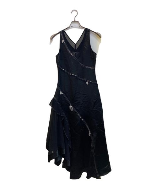 3.1 phillip lim（スリーワンフィリップリム）3.1 phillip lim (スリーワンフィリップリム) 装飾デザインノースリーブワンピース ブラック サイズ:SIZE 0の古着・服飾アイテム