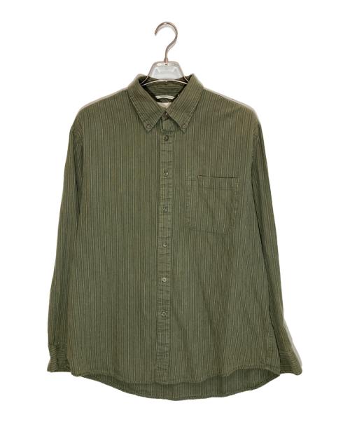 ARROW（アロー）ARROW (アロー) ボタンダウンストライプシャツ グリーン サイズ:Lの古着・服飾アイテム