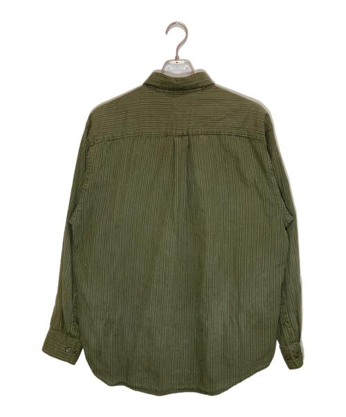 ARROW（アロー）ARROW (アロー) ボタンダウンストライプシャツ グリーン サイズ:Lの古着・服飾アイテム