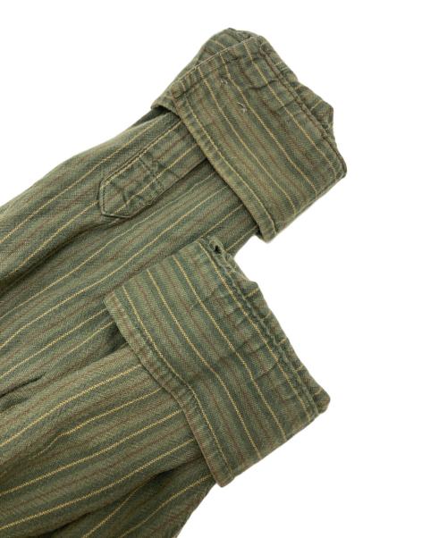 ARROW（アロー）ARROW (アロー) ボタンダウンストライプシャツ グリーン サイズ:Lの古着・服飾アイテム