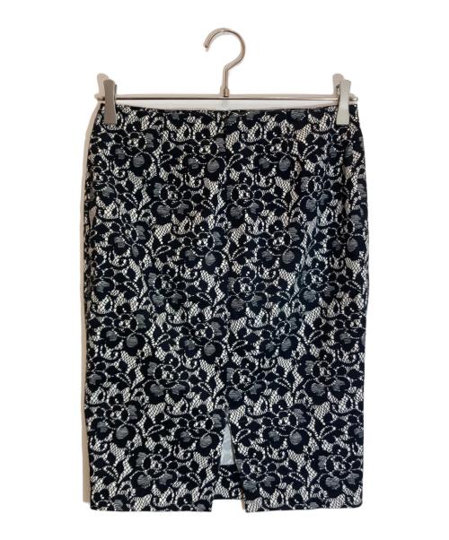 DOLCE & GABBANA（ドルチェ＆ガッバーナ）DOLCE & GABBANA (ドルチェ＆ガッバーナ) 総柄ミニスカート ブラック×ホワイト サイズ:SIZE 26/40の古着・服飾アイテム